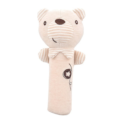 Jouet en peluche hochet à main pour bébé, poupée hochet à main ronde en forme d'animal d'éducation précoce, jouet réconfortant pour bébé 