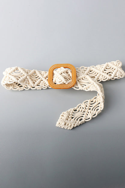 Wide Braid Belt with Resin Buckle