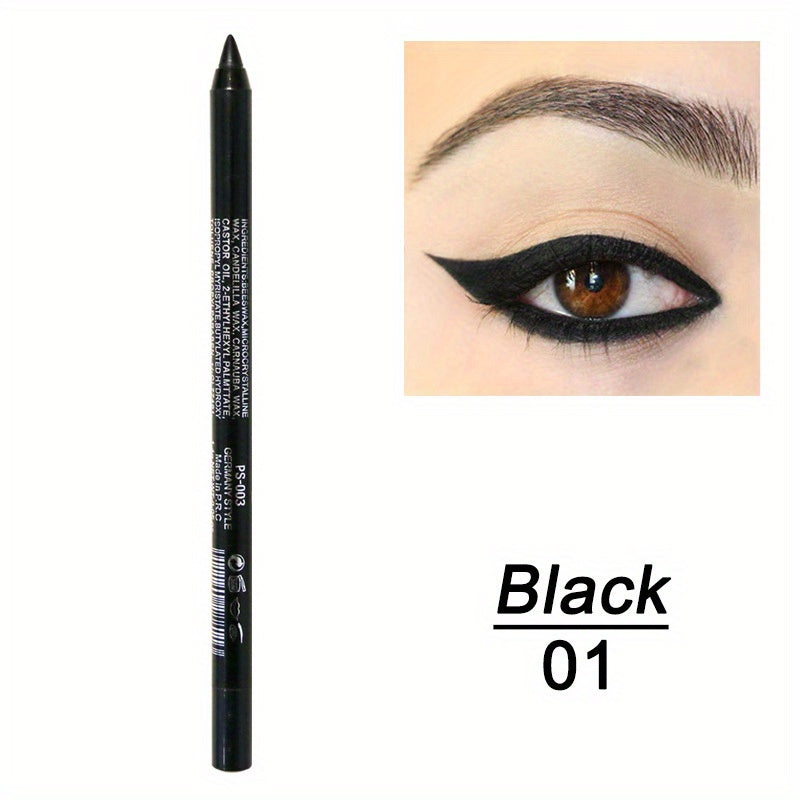 14-Color Eyeliner Palette: Highly Pigmented Pearly Shimmer & Metallic Finishes for Smokey Punk Gothic Look & Long-Lasting Waterproof Stick