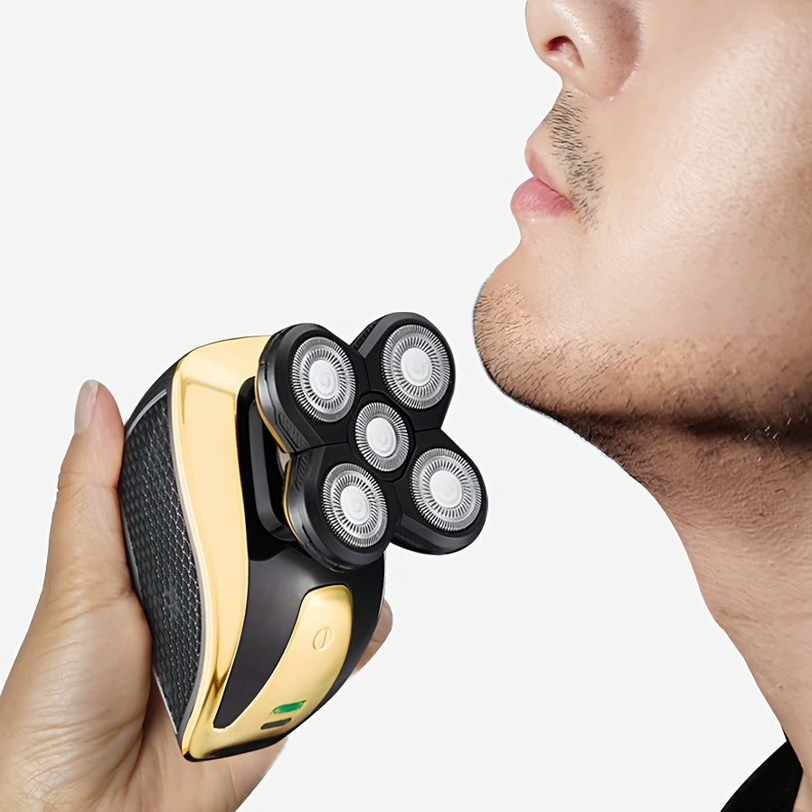 The Ultimate Electric Hair & Skin Care Kit: Rechargeable Cordless Razor, Clippers, Nose Trimmer, Brush & Massager for Men!