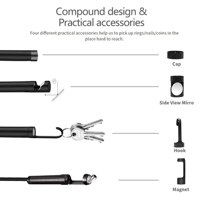 4.3 Inch Industrial Endoscope with 3000mAh Battery & 1080HD Video Resolution - Capture Clear Images & Video!