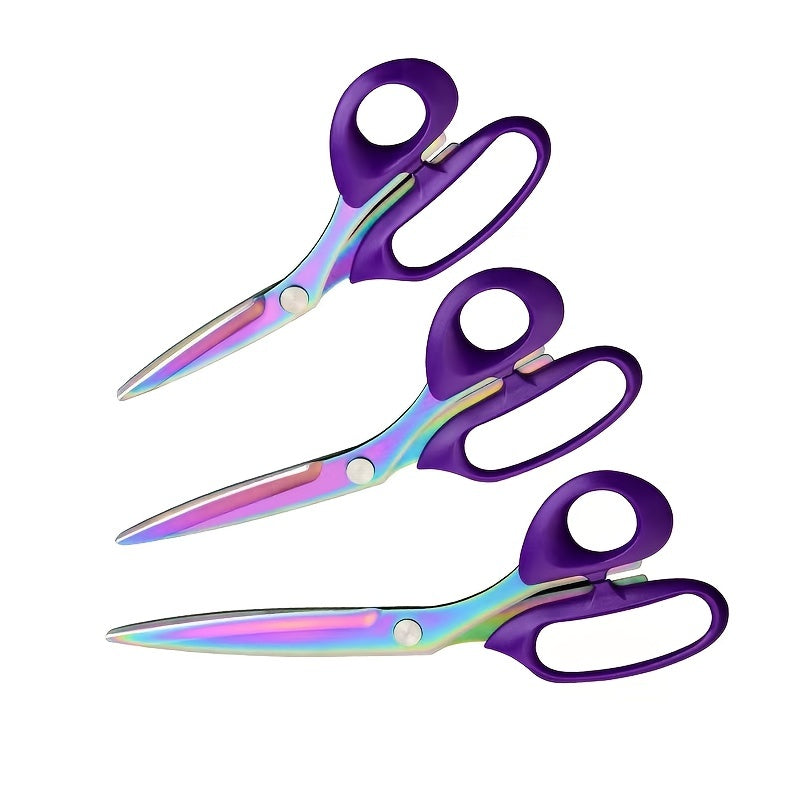 1pc Heavy Duty Sewing Scissors with Titanium Coating - Multi-Purpose Shears for Fabric, Leather, Dressmaking, Tailoring, Quilting, Home & Office, Art & School - Extra Sharp and Durable