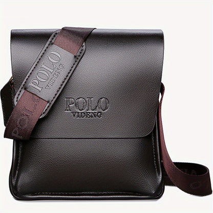 Stylish & Trendy PU Leather Crossbody Bag - Perfect for Business & Leisure!