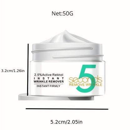 5 Seconds Wrinkle Remover Face Cream,Keep Skin Moist And Smooth, Increase Skin Elastictiy, Fit For Skin Maintenance, Ideal For Gift, For Women Daily Skin Care