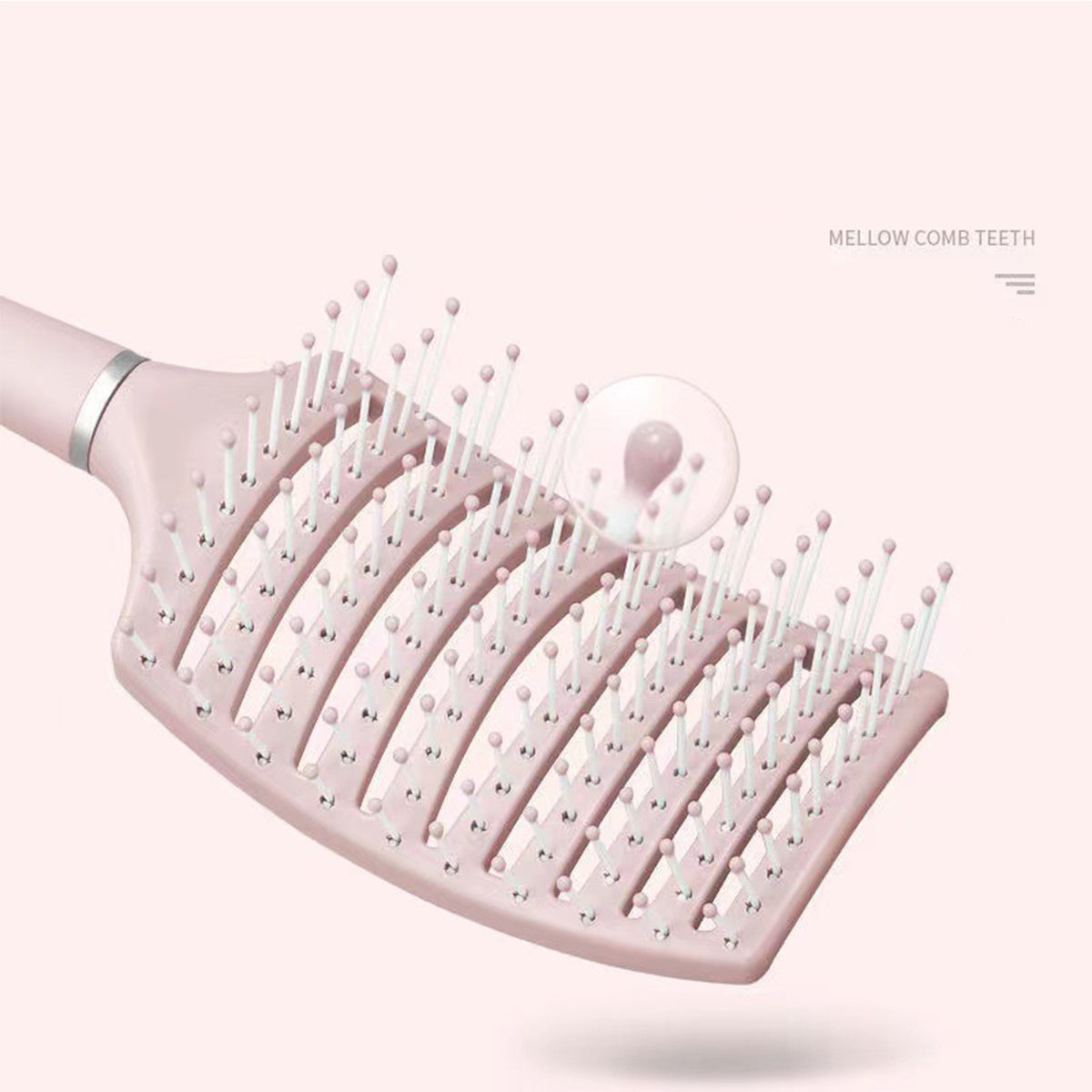 9-Row Anti-Static Heat Resistant Brush, Hair Brush, Styling Tool Curved Ergonomic Hair Brush For Men Women For Hair Salon For Home Travel