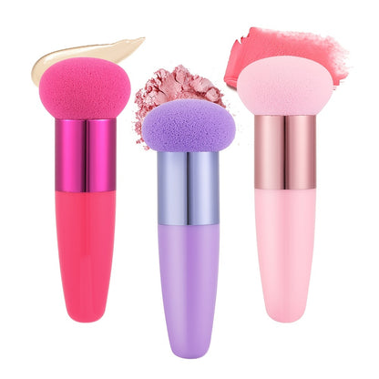 1pc Mushroom Shaped Makeup Sponge with Handle - Perfect for Blending Liquid Foundation, Creams, and Powders