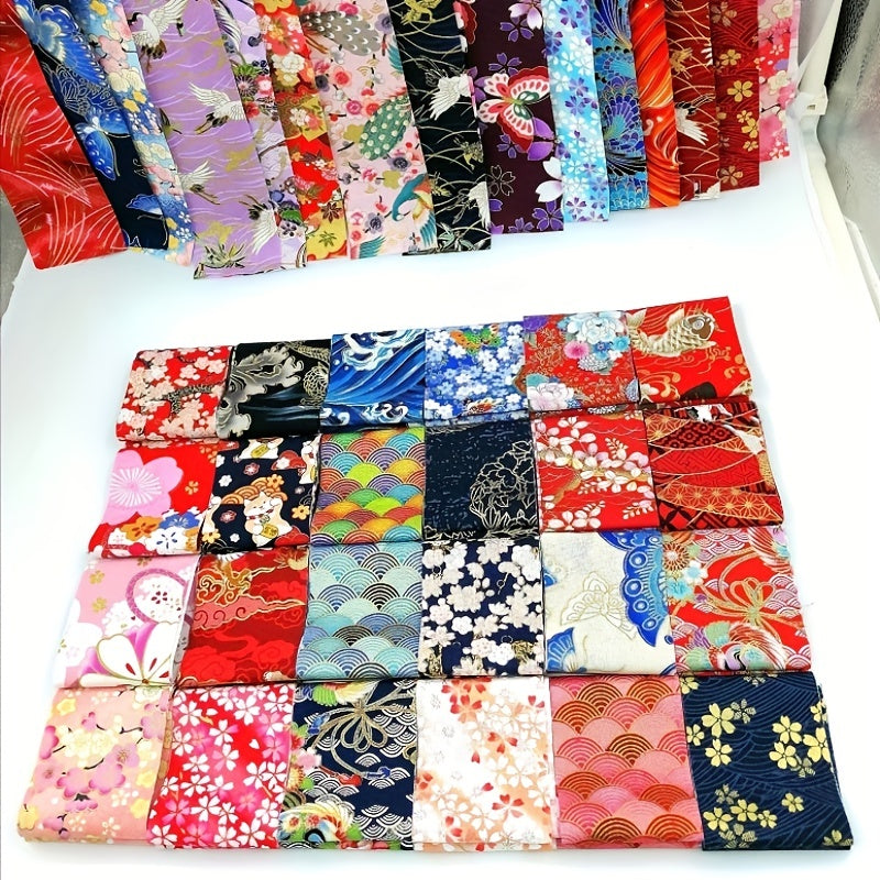 40pcs Precut Quilting Bronzing Fabric Cotton Craft DIY Handmade Doll Clothes - Perfect for Patchwork DIY Handmade Craft Sewing!