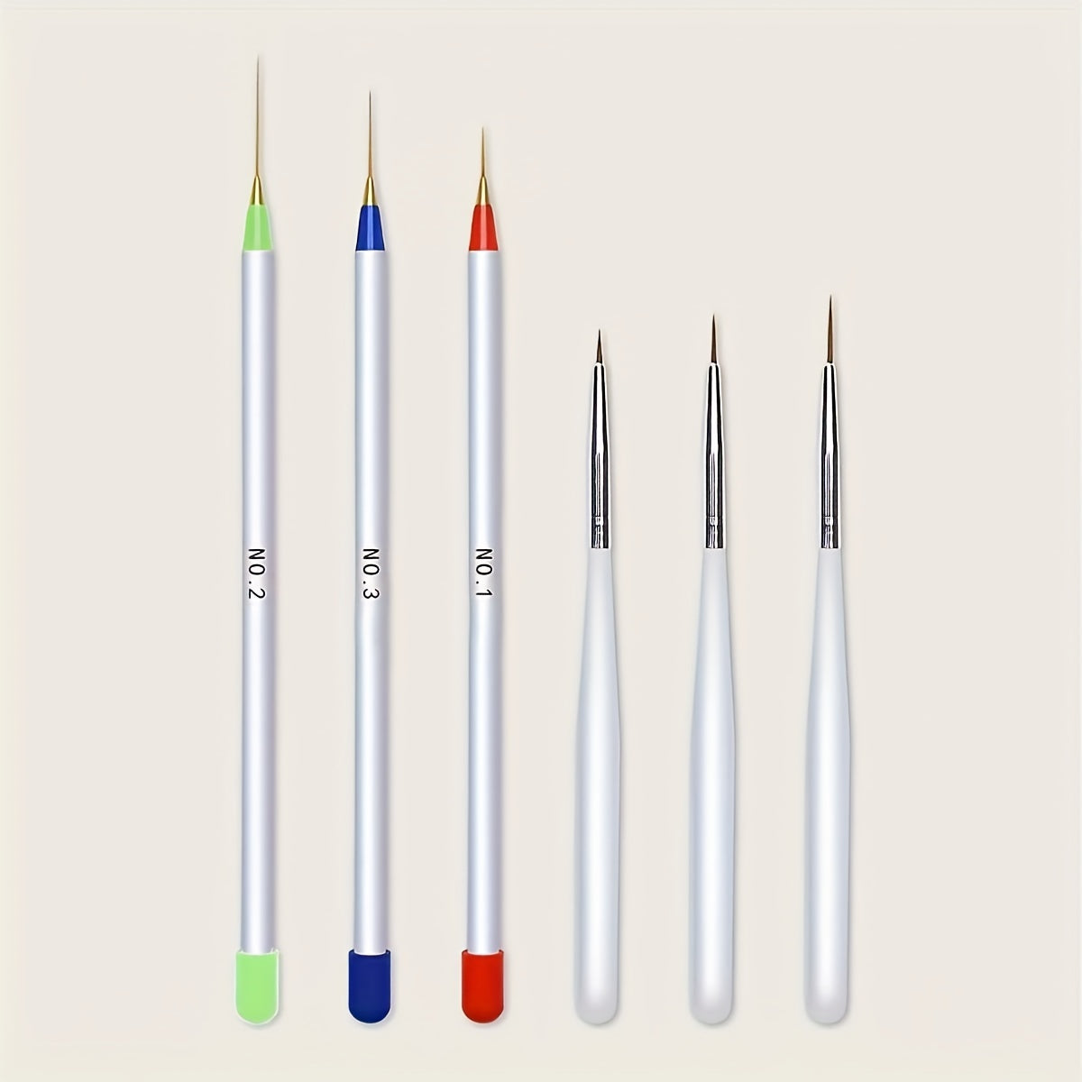 Ensemble de pinceaux de précision pour Nail Art, 6 pièces/paquet, stylos de conception à pointe Fine pour manucure Gel et UV à la maison ou en Salon 