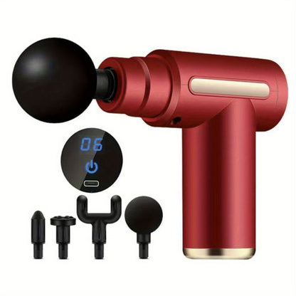 Pistolet de massage 1 pièce, masseur à percussion portatif pour les muscles des tissus profonds pour les douleurs du corps, du dos et du cou, design élégant ultra compact, alimenté par un couple élevé, cadeau de fête des pères pour papa 