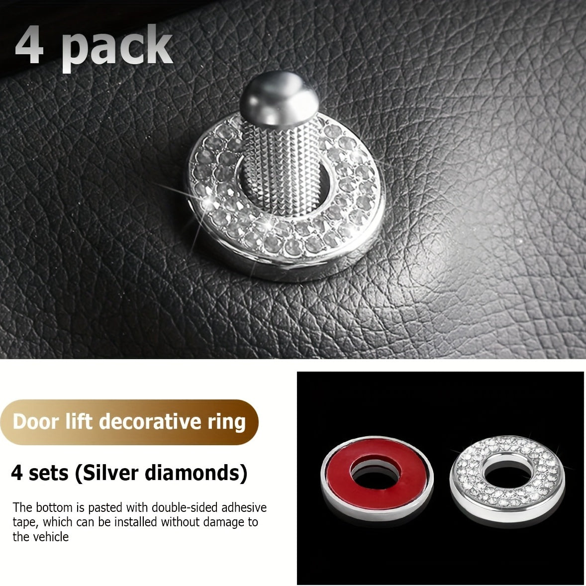 Sparkle Up Your Car Interior with Bling Inner Door Lock Cover Stickers!