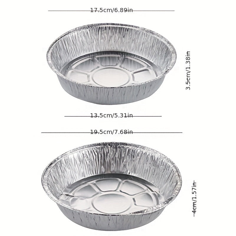 50pcs Aluminum Foil Pans For Air Fryers And Ovens, Tin Foil Paper Liners, Baking Trays, Greaseproof Tinfoil Bowls, Produced By Tkachun Technology