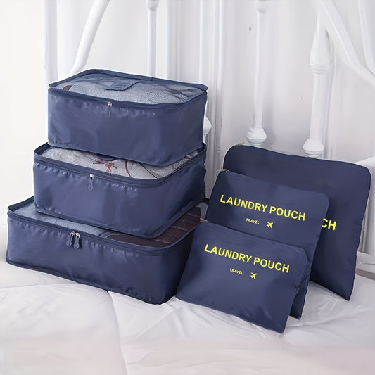 6-Piece Travel Storage Bag Sets: Keep Your Clothes Dust-Free & Organized on the Go!