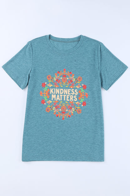 KINDNESS MATTERS Camiseta con estampado de flores