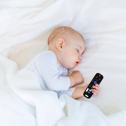 2 pièces jouets éducatifs de dentition en silicone pour bébés - jouet à mâcher sensoriel avec forme de télécommande TV - parfait pour les bébés de dentition de 6 à 18 mois 