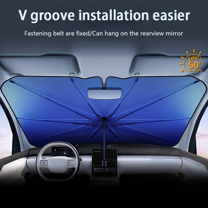 2023 New Car Sun Umbrella: Innovative Telescopic Sun Visor for Heat Insulation & Shade Protection!