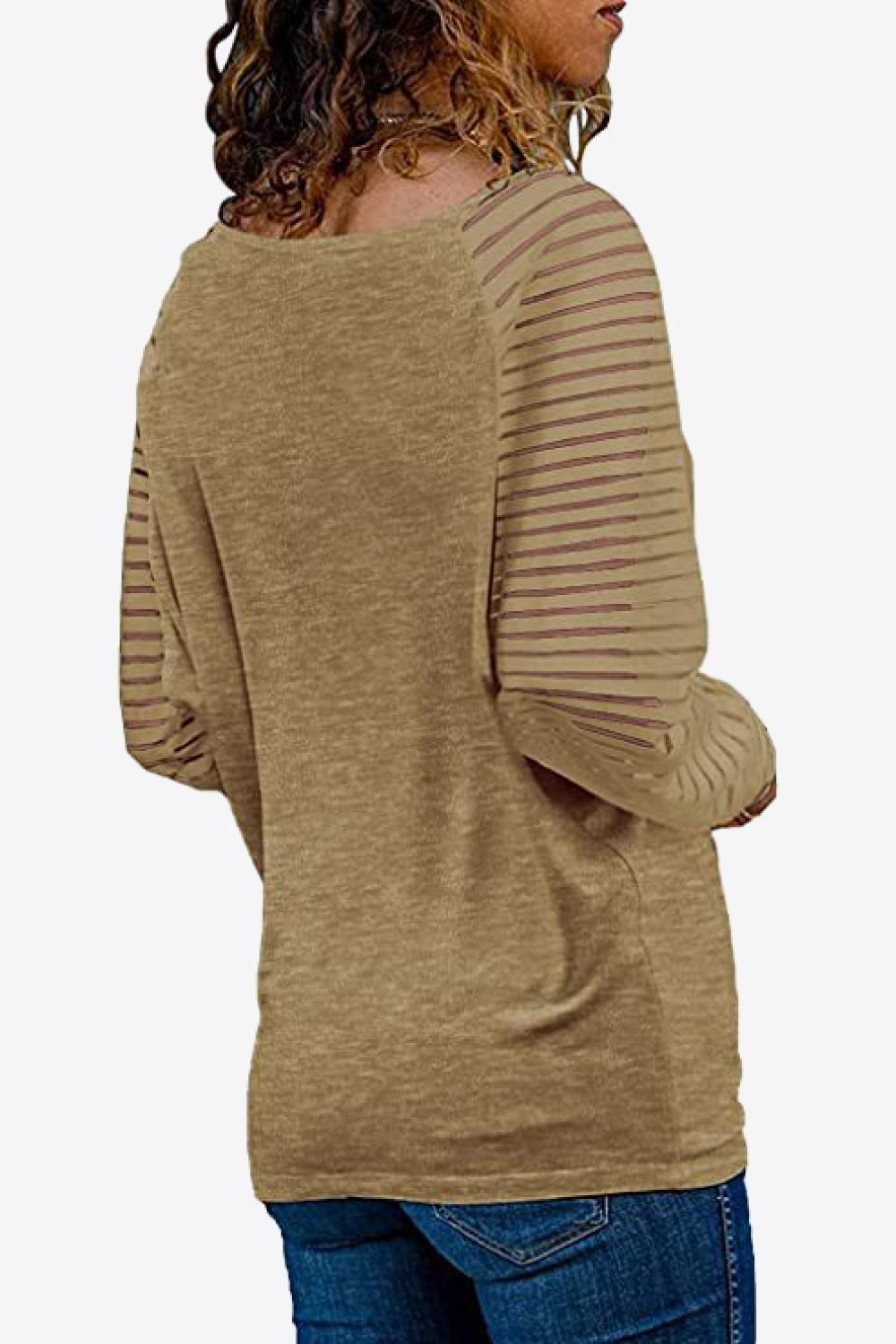 V-Neck Long Raglan Sleeve Top