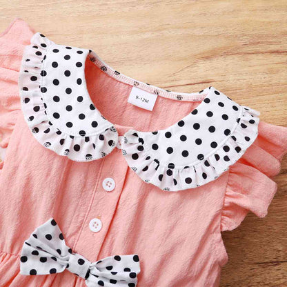 Polka Dot Bow Detail Dress