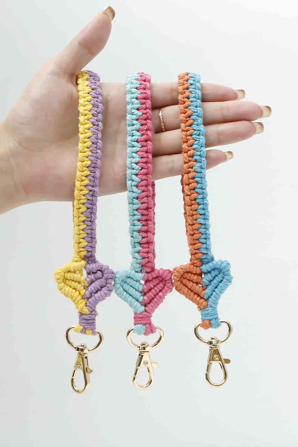 Heart Shape Macrame Key Chain