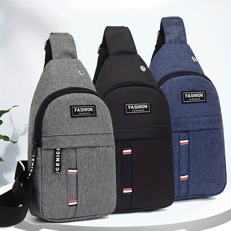 Upgrade Your Style with This Stylish 1pc Casual Sports Chest Bag - Perfect for Travel!