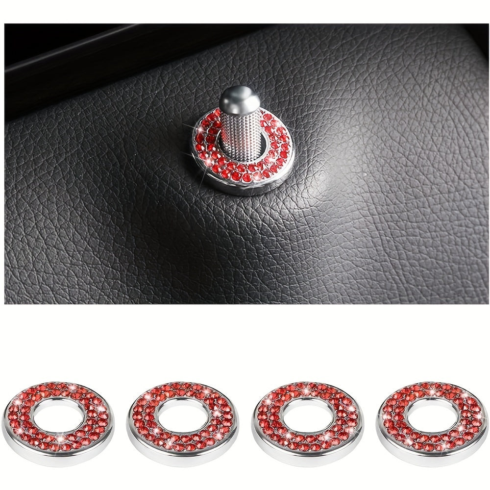 Sparkle Up Your Car Interior with Bling Inner Door Lock Cover Stickers!