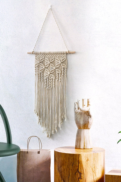 Decoración colgante de pared de macramé