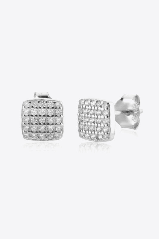 925 Sterling Silver Zircon Stud Earrings