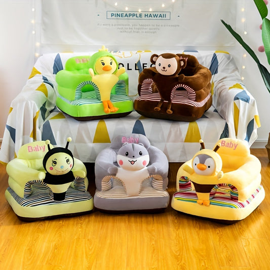 45cm/17.71in Plush Toy Practice Sitting Seat - Comfortable Learning Seat for Baby & Toddler - Cartoon Seat for Comfort & Fun!