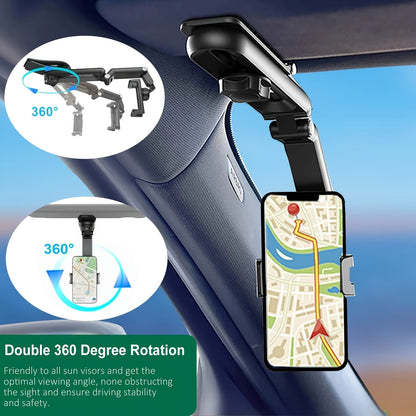 Upgrade Your Driving Experience with a Universal 360° Rotating Sun Visor Phone Holder!