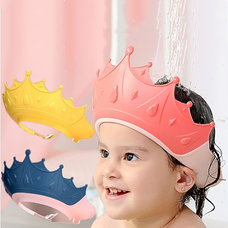 1pc Waterproof Baby Shower Cap with Eye and Ear Protection - Perfect for Infant Bath Time