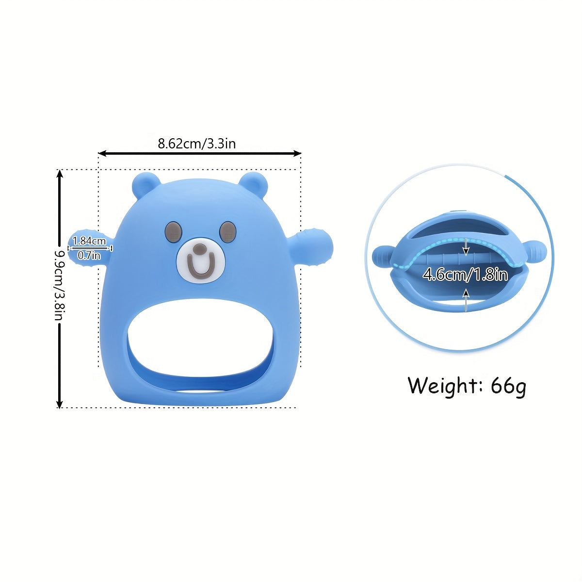 TYRY.HU Baby Teether Mitten - Silicone Anti-Drop Teething Toy for 6M+ Babies - Soothes Sucking Needs and Breastfeeding Babies - Easy to Hold with Soft Texture