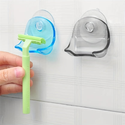 Stylish and Convenient Shaver and Toothbrush Holder with Suction Cup for Bathroom Wall