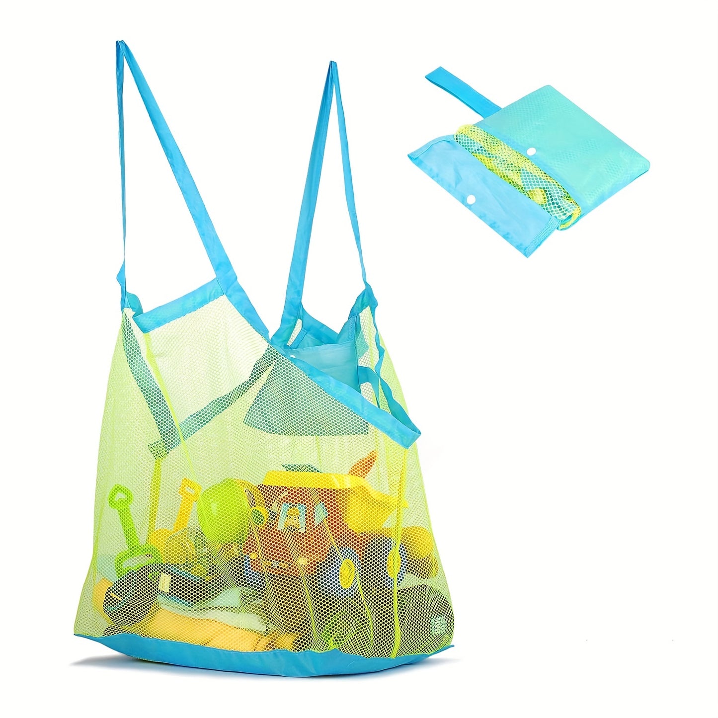 1pc Mesh Beach Bag & Tote: Perfect for Sand Toys & Beach Nets!