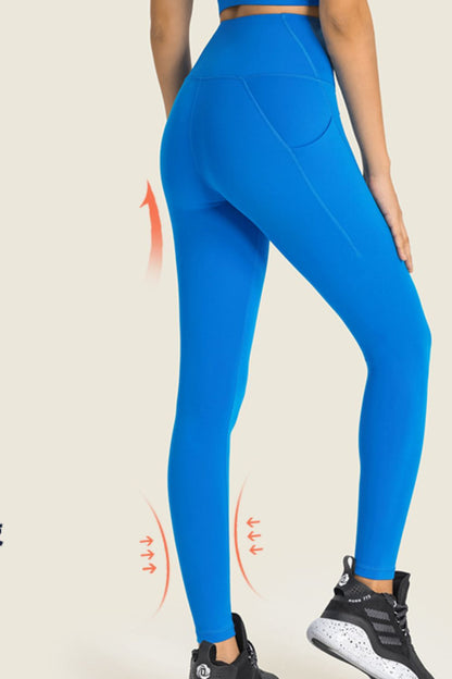 Legging de yoga taille haute avec poche et ceinture large