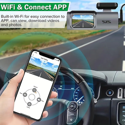 Dash Cam 4K con WiFi y aplicación: ¡obtenga protección 24 horas al día, 7 días a la semana para su automóvil con 256 GB de almacenamiento! 