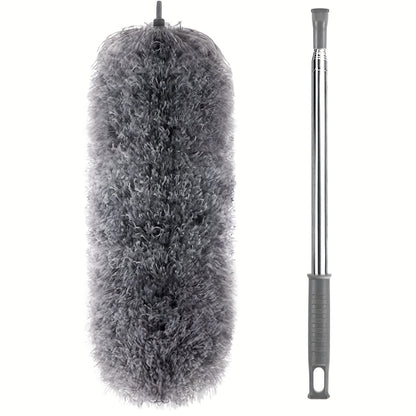 110-inch Extra-Long Duster: Reach High Ceilings & Furniture Easily With Bendable Microfiber Head!