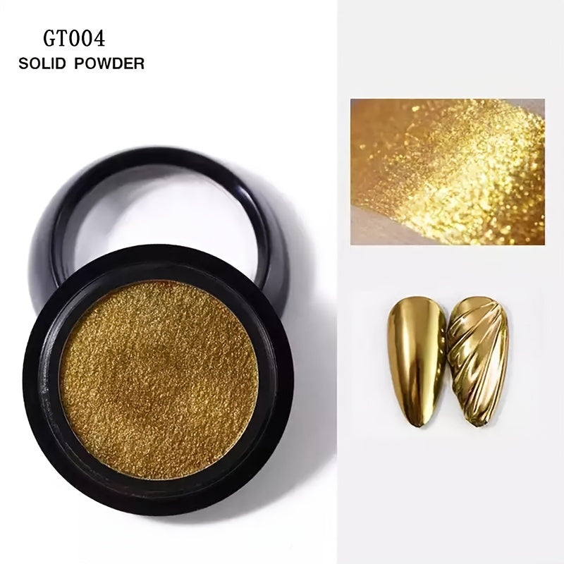 Y2K Mirror Chrome Nail Powder, Nail Art Glitter Metallic Effect Holographic Aurora Powder Chrome Dust For Nails Gel Polish Pigment Decoration