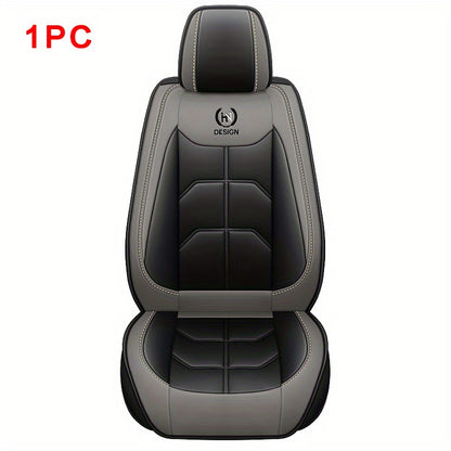 Universal Premium PU Car Seat Cover - Full Wrapping Edge Seat Protector for SUV, Van, and Truck - Protects Seats from Dirt, Sweat, and Scratches