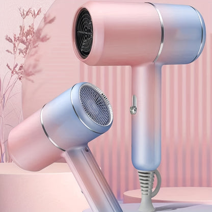 Upgrade Your Hair Styling Routine with this Gradient Pink Hair Dryer - Mute Blue Light, Negative Ion, Hot & Cold Settings!