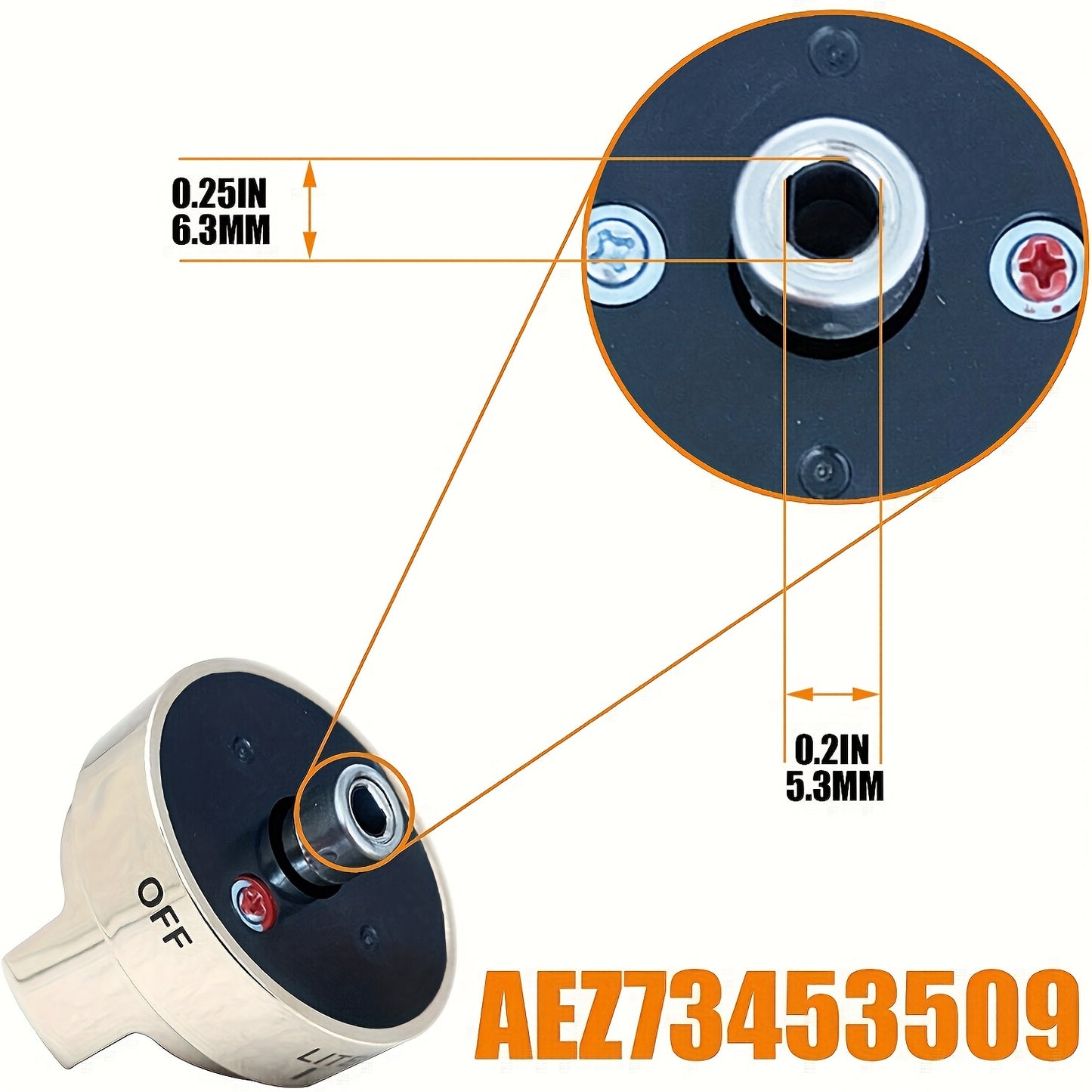 AEZ73453509 Stove Knobs Burner Control Knob Compatible With LG For Gas Stove/Oven/Range Knobs Replaces AEZ72909013,AEZ73093308,AEZ72909007,AEZ72909008