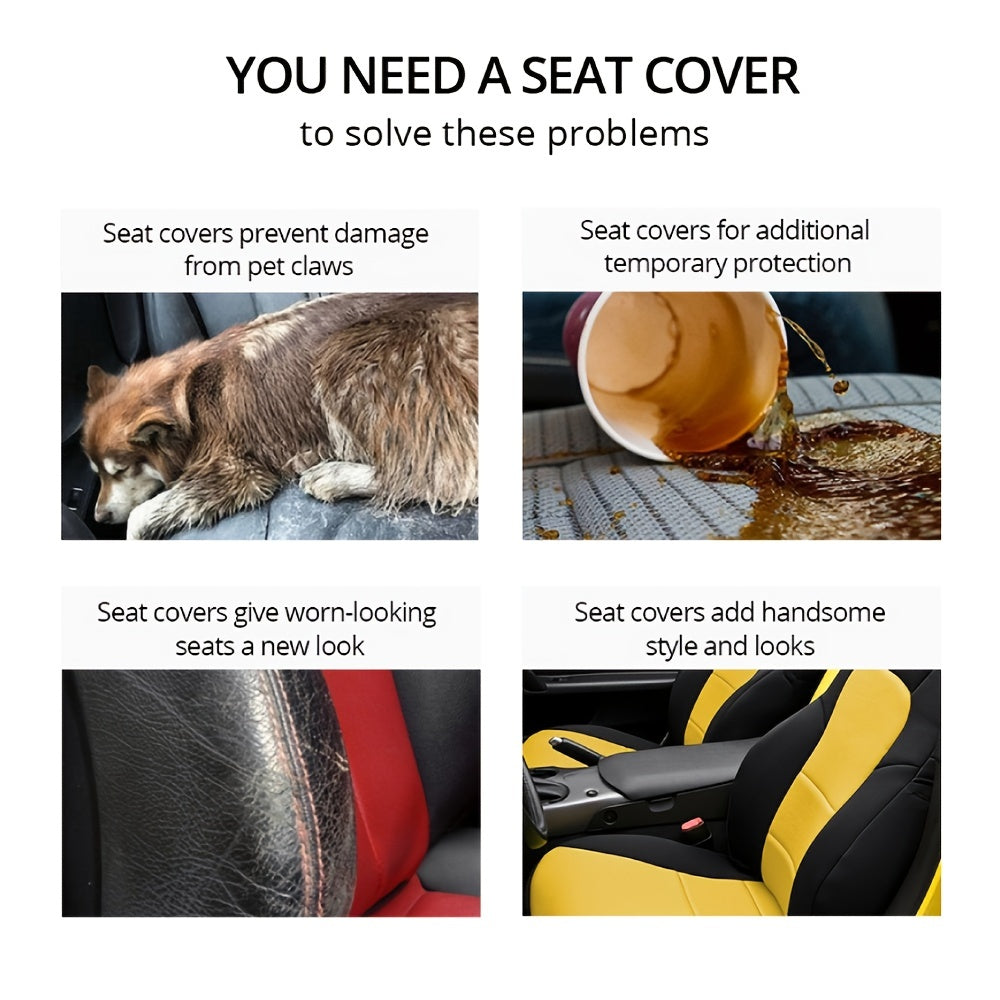 9pcs 5-seater H Pattern Universal Car Seat Cover