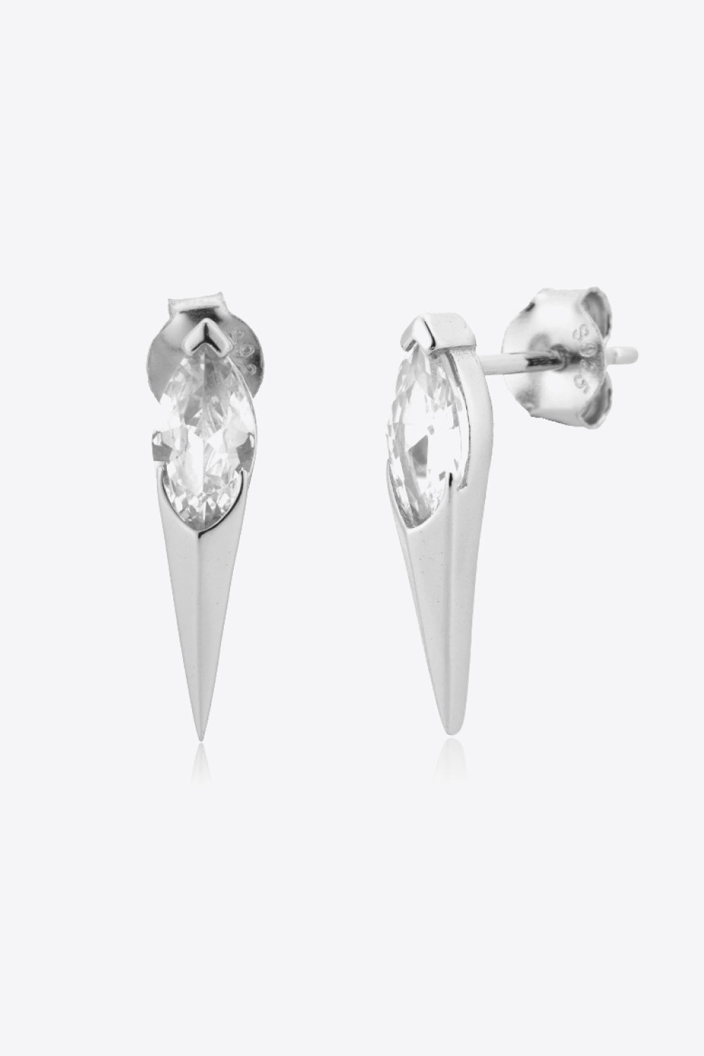 Boucles d'oreilles en argent sterling 925 avec décor en zircon