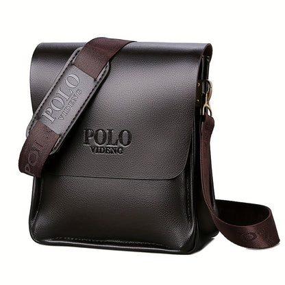 Stylish & Trendy PU Leather Crossbody Bag - Perfect for Business & Leisure!