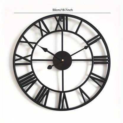 Stylish Wall Clock for Nursery Room - 40/15.74'' & 50/19.68'' Diameter, Creative Iron Craft Decor