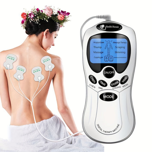 TENS Unit Muscle Stimulator, 8 Modes 15 Levels Of Strength TENS Machine With 4pcs Premium Electrode Pads For Pain Relief