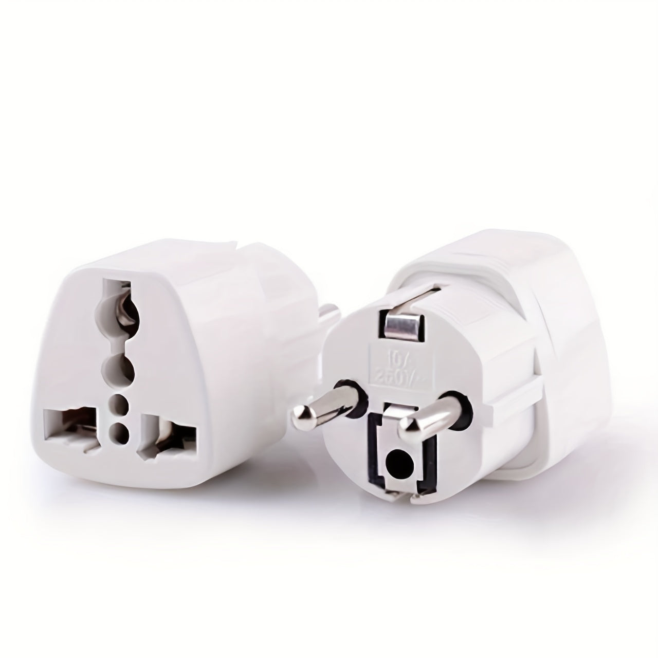 Travel-Ready: International Adapter Plug with European Socket Converter - White