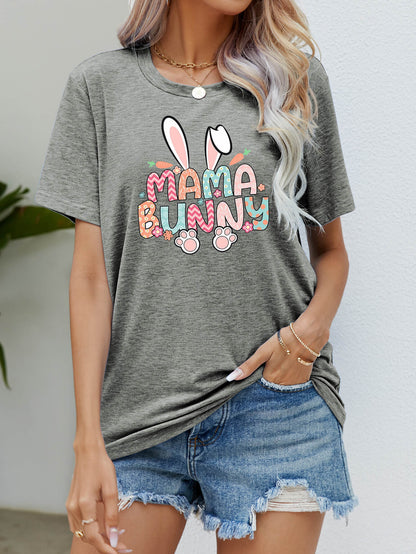 MAMA BUNNY T-shirt à manches courtes graphique de Pâques