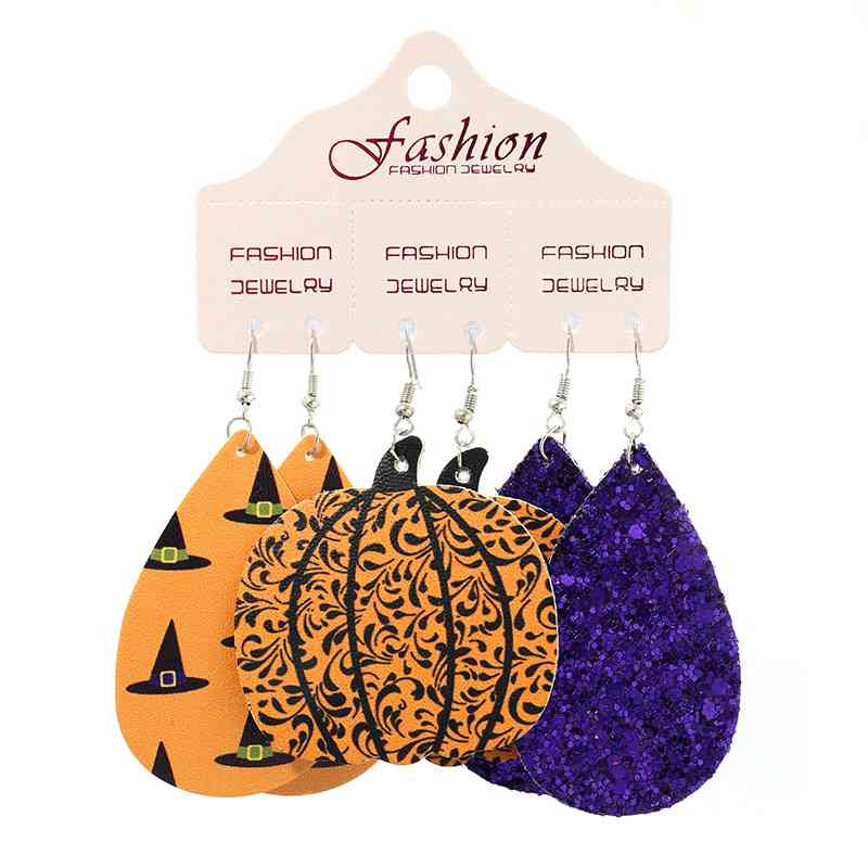 Boucles d'oreilles pendantes sur le thème d'Halloween en forme de larme