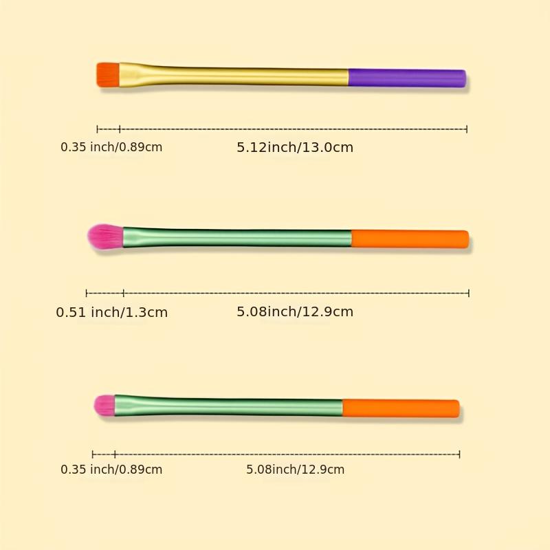 15 pcs Rainbow Color High Quality Makeup Brush Set - Perfect for Eyeshadow, Foundation, and Cosmetic Tools