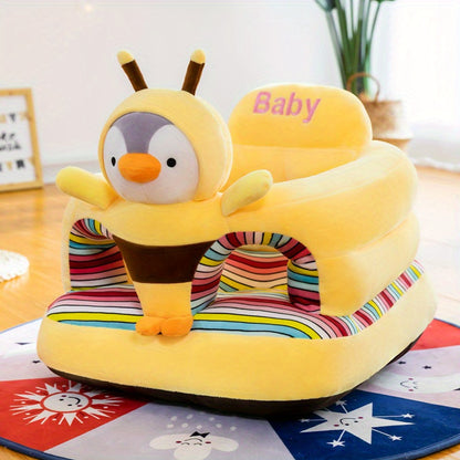 45cm/17.71in Plush Toy Practice Sitting Seat - Comfortable Learning Seat for Baby & Toddler - Cartoon Seat for Comfort & Fun!