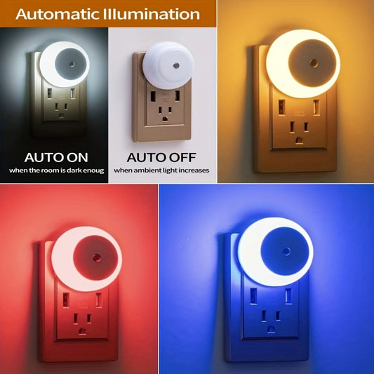 1pc Auto Sensing Light Touch Night Light  Four Colors Optional Suitable For Corridors Bathrooms Bedrooms Kitchens Living Rooms Nurseries Childrens Rooms Or Any Place That Needs Additional Lighting Light Sensitive Night Light